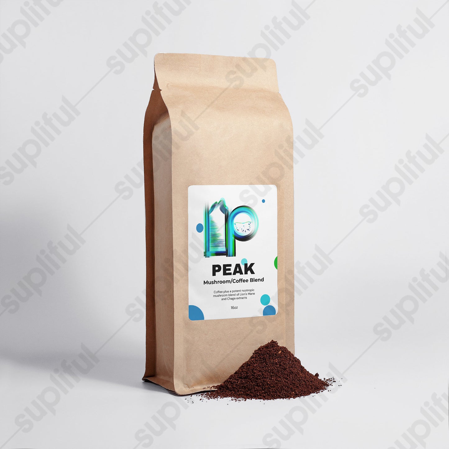 Peak Coffee--Lion's Mane & Chaga blend--16oz