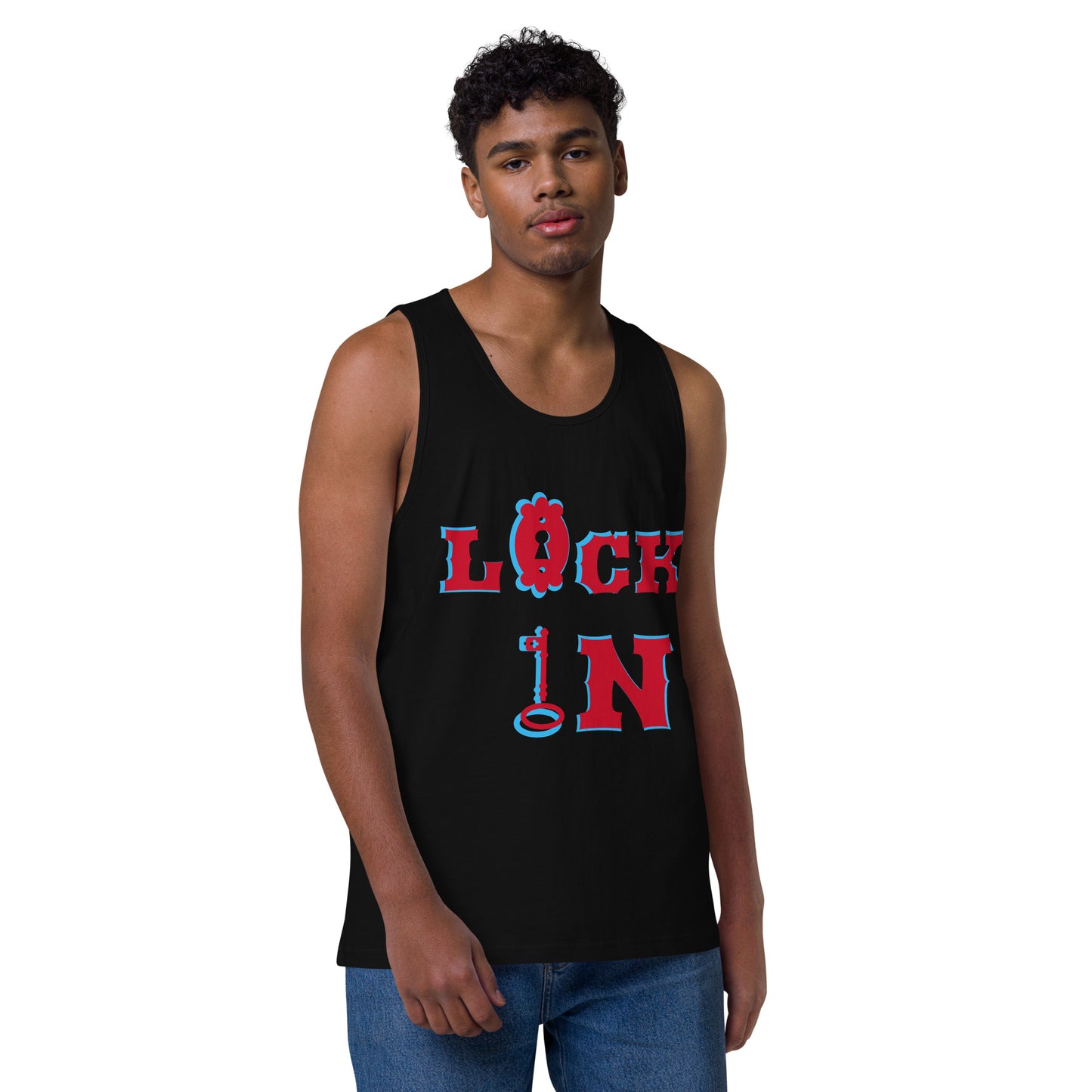 Lock In--Men’s premium tank top