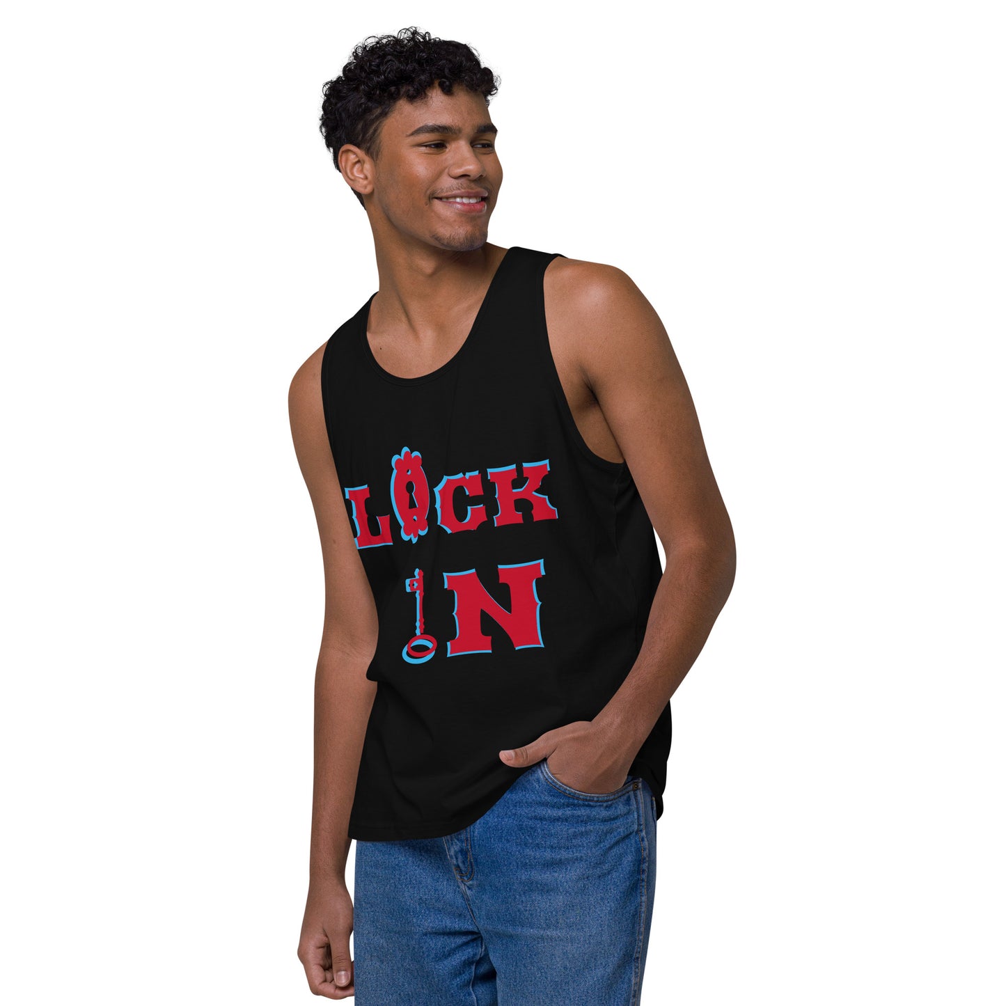 Lock In--Men’s premium tank top