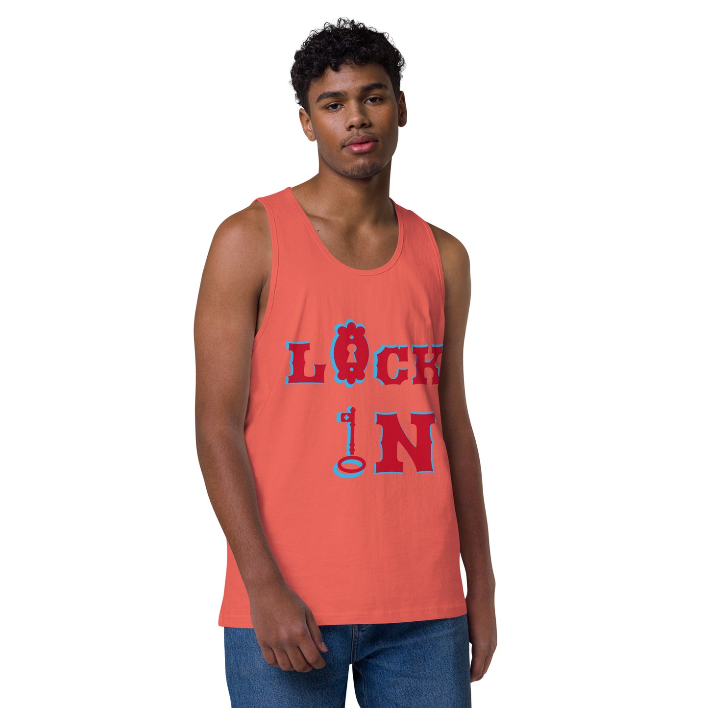 Lock In--Men’s premium tank top