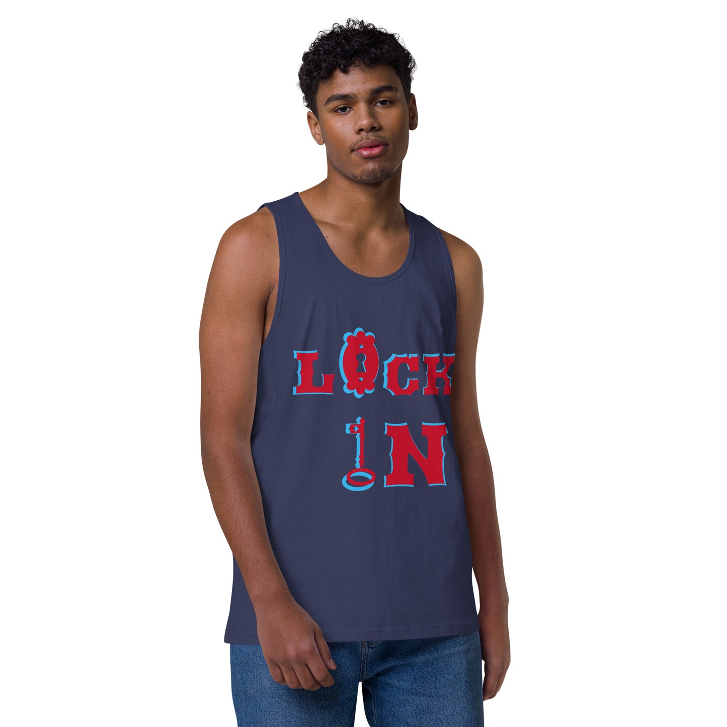 Lock In--Men’s premium tank top