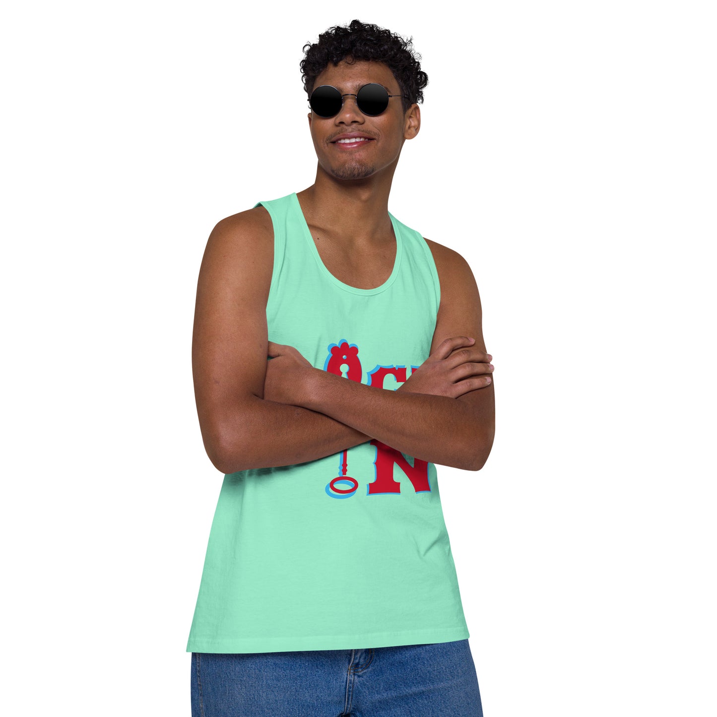 Lock In--Men’s premium tank top