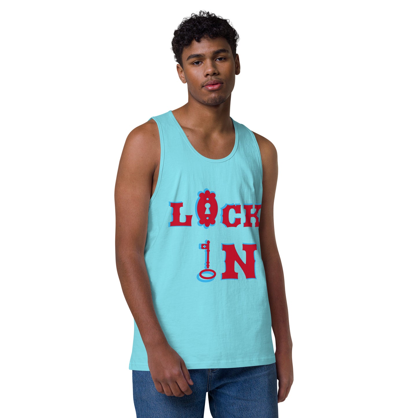 Lock In--Men’s premium tank top