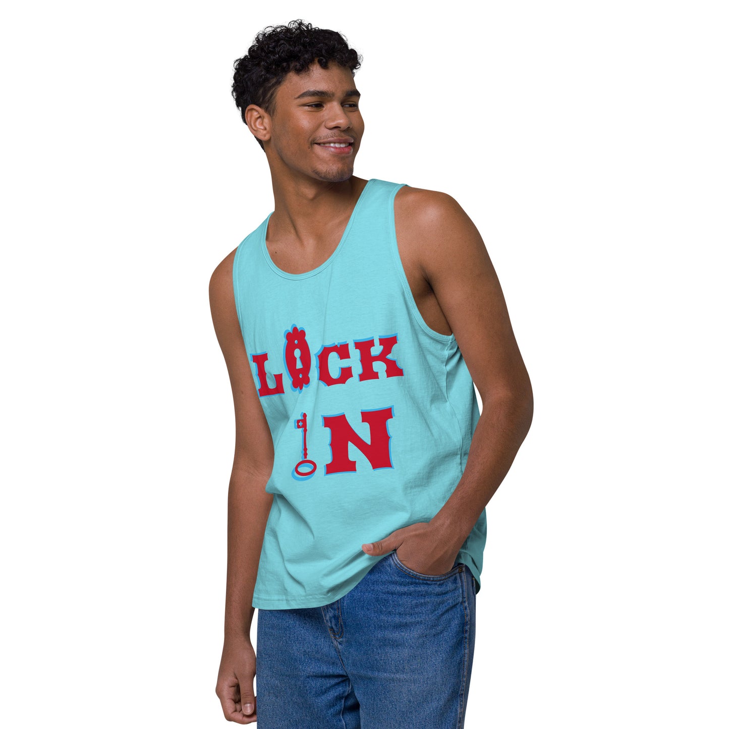 Lock In--Men’s premium tank top