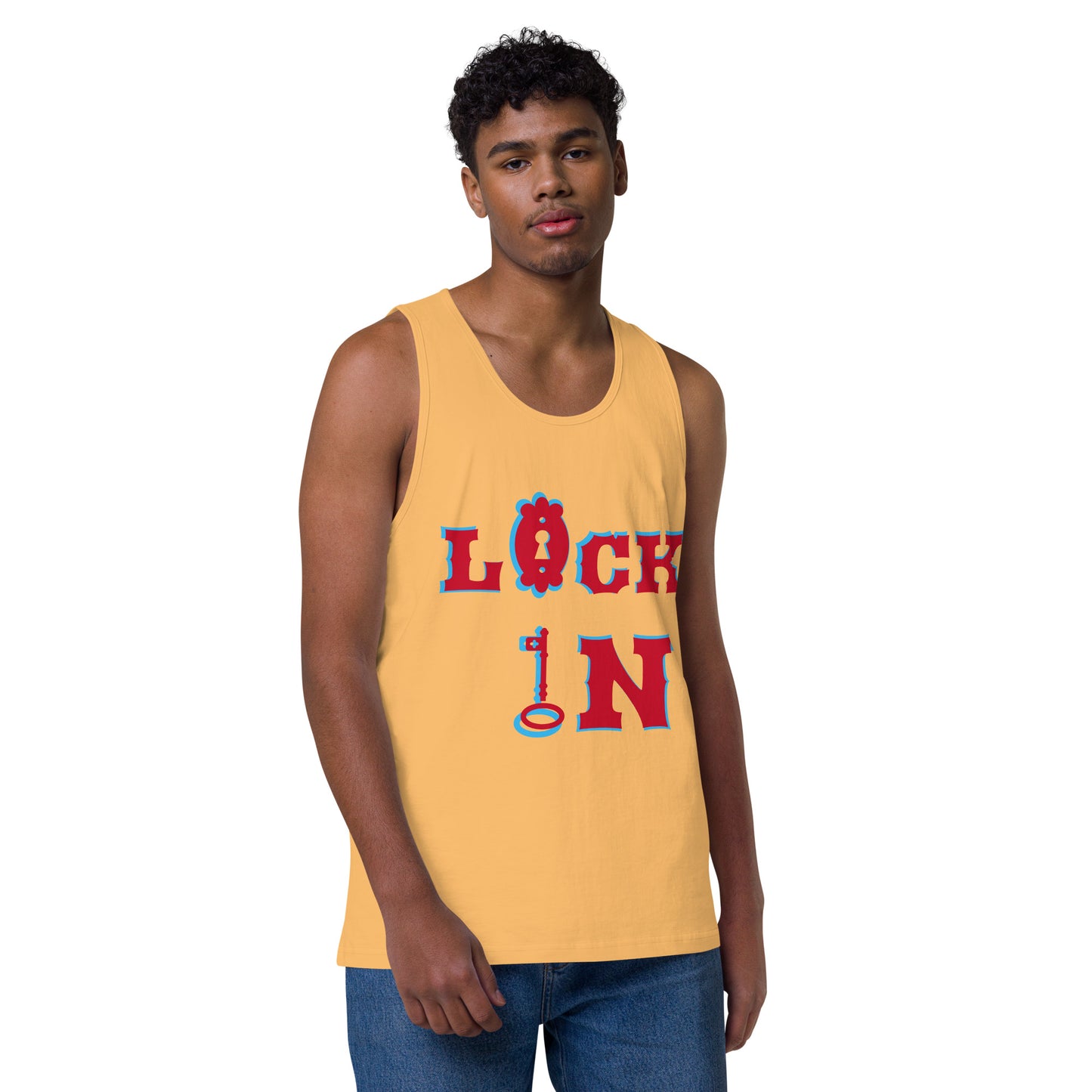 Lock In--Men’s premium tank top