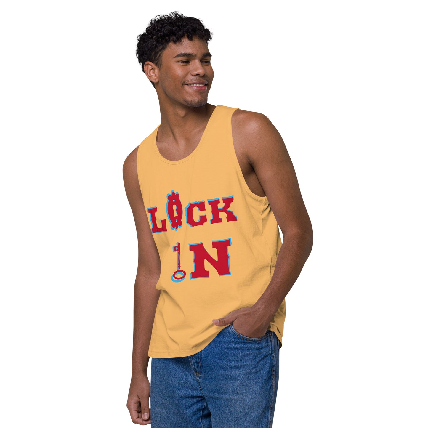 Lock In--Men’s premium tank top