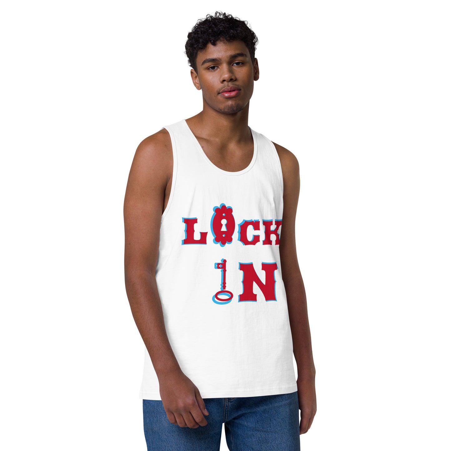 Lock In--Men’s premium tank top