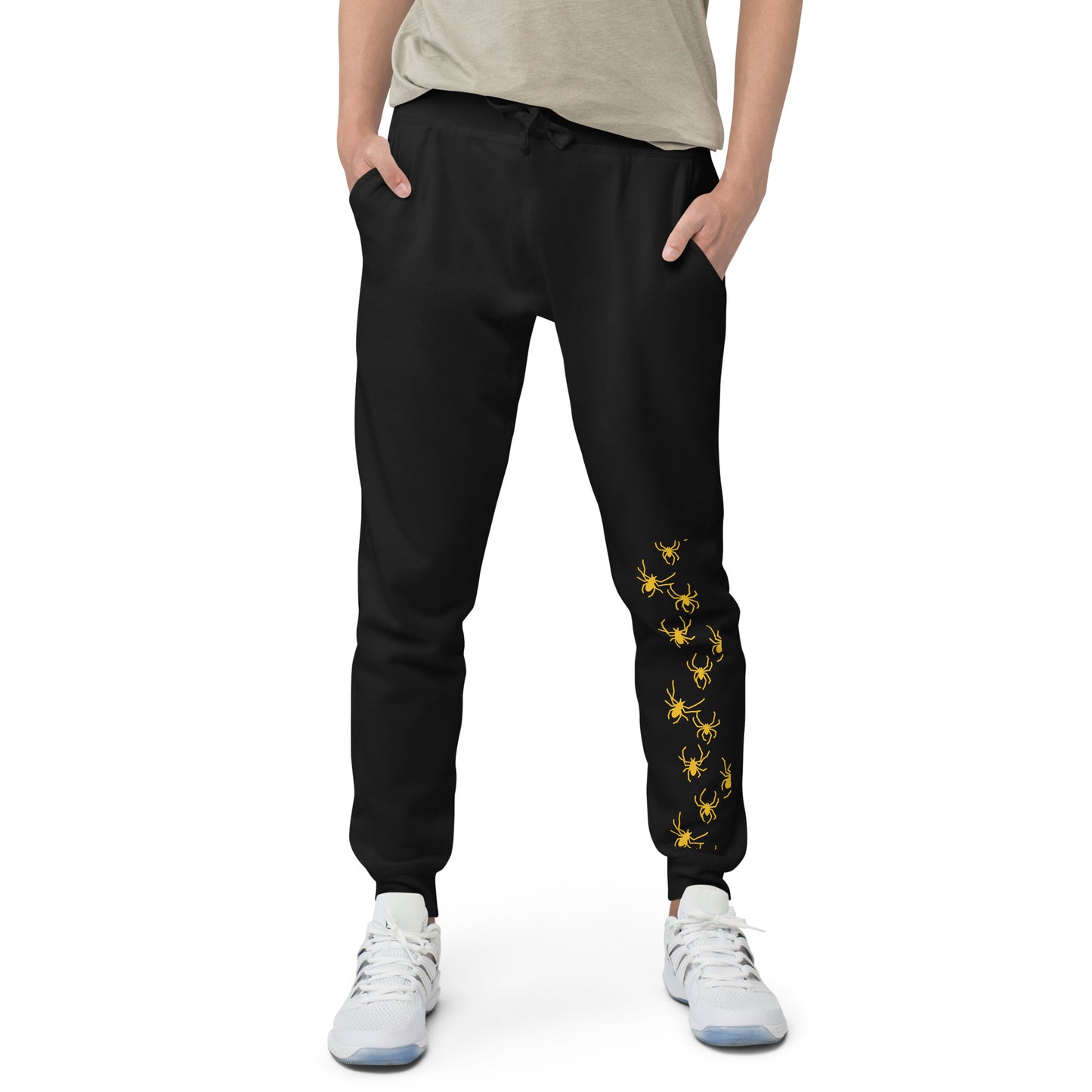 Spider Print--Unisex fleece sweatpants