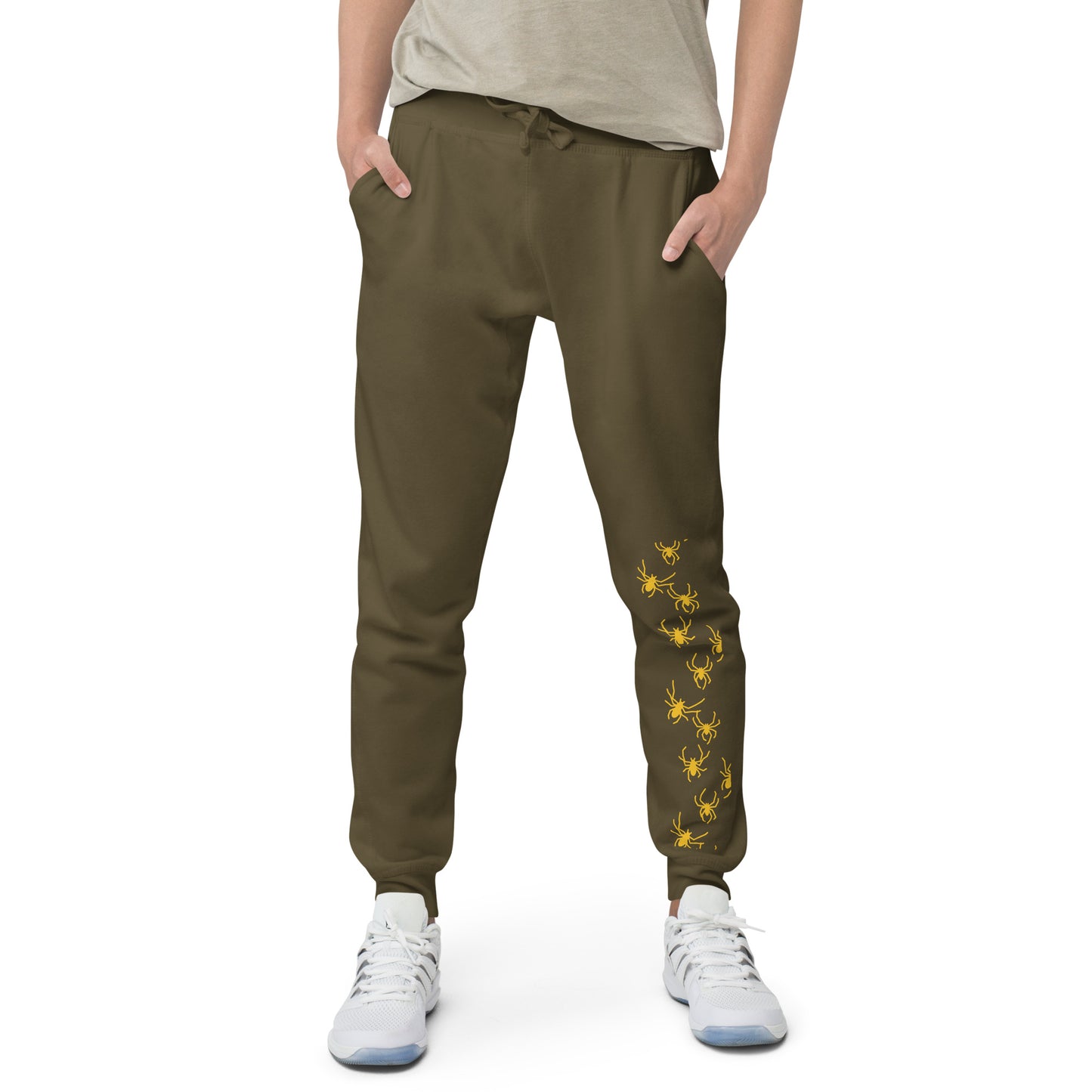 Spider Print--Unisex fleece sweatpants