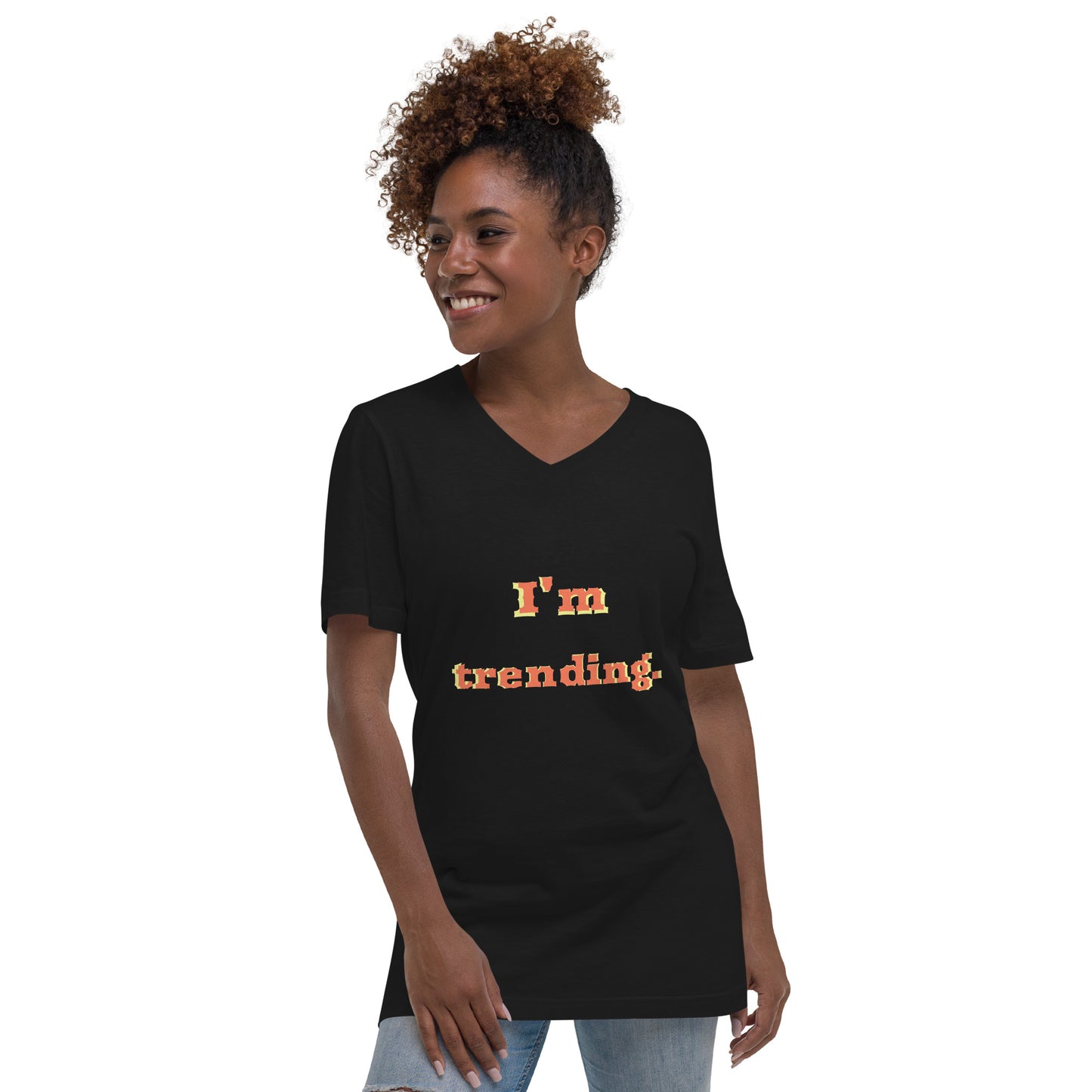 I'm Trending--Unisex Short Sleeve V-Neck T-Shirt