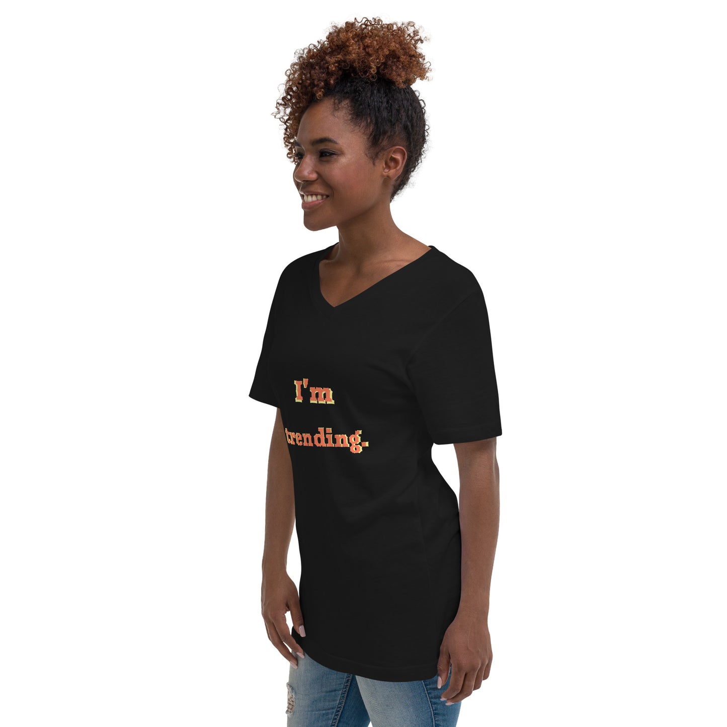 I'm Trending--Unisex Short Sleeve V-Neck T-Shirt