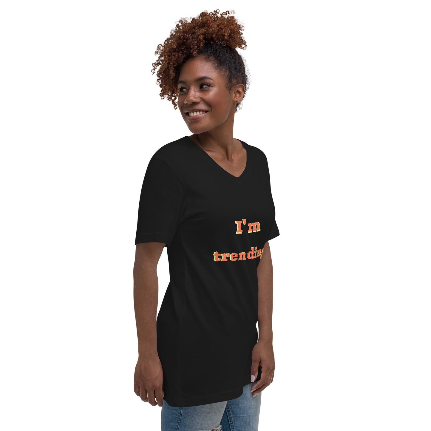 I'm Trending--Unisex Short Sleeve V-Neck T-Shirt