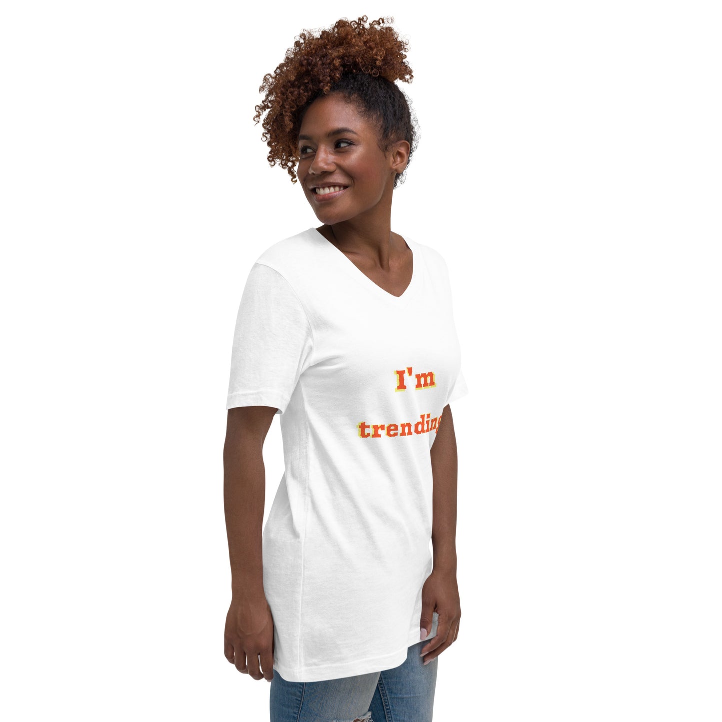 I'm Trending--Unisex Short Sleeve V-Neck T-Shirt